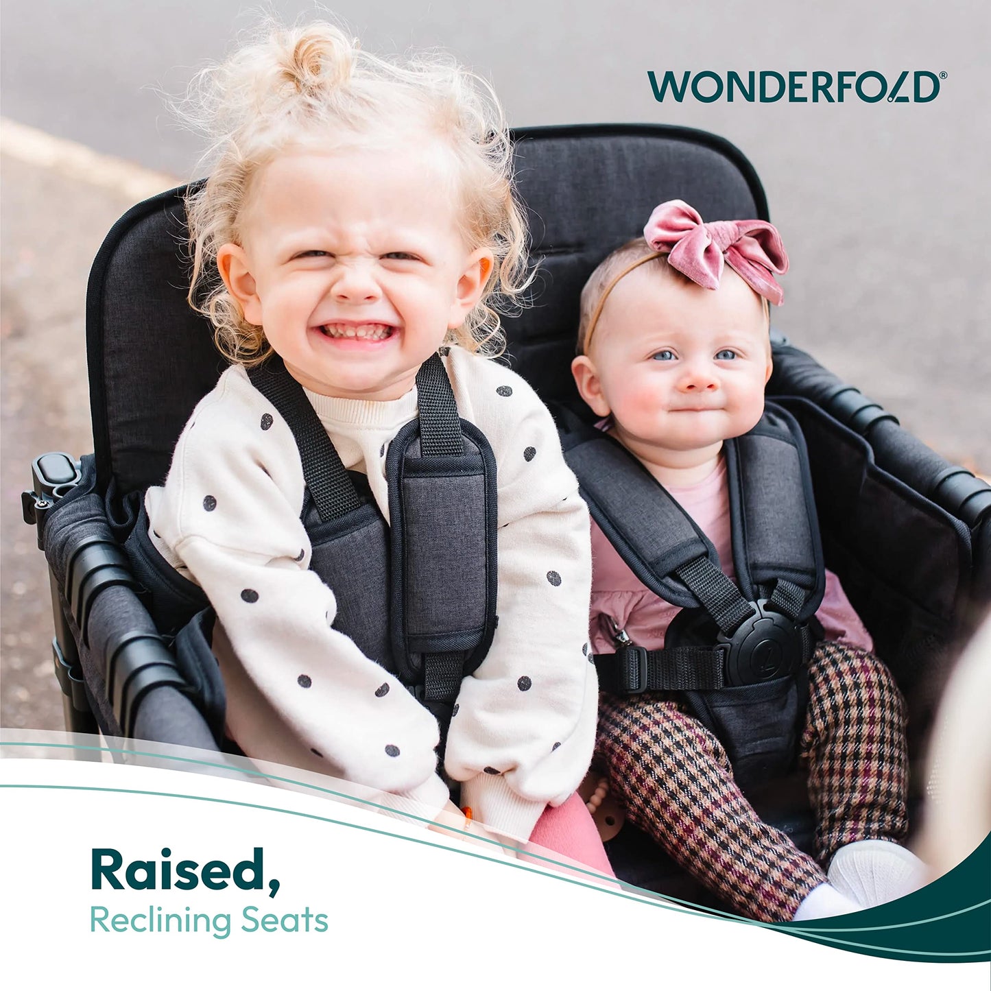 WonderFold W4 Elite Stroller Wagon Volcanic Black