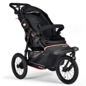 Out’n’About Nipper V6 Plus Pushchair with Raincover | Lightweight All-Terrain Buggy with 14” Wheels, Handlebar Brake & Compact Fold | Running Certified Stroller for Newborn to Toddler - Summit Black