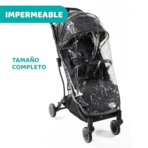 Chicco Trolley Me Lightweight Stroller Pushchair from Birth to 15 kg, Reclining and Folding Buggy with Trolley Function, Compact Closure, Rain Cover and Extendable Canopy - Grey