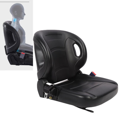 Hiraith 70-110° Adjustable Ergonomic Forklift Seats, Universal Tractor Seats with Safety Belt, G Sensor & Premium PVC Leather, Fits All Forklifts