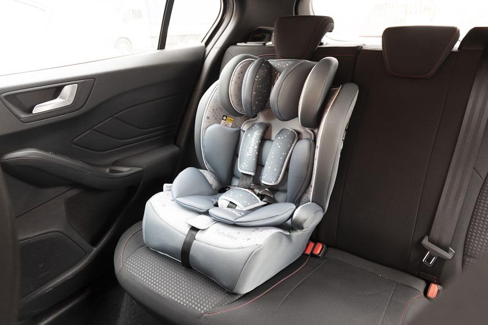 Tataway - Disney Children's Car Seat | I-Size R129 Safety Standard | Adjustable Headrest for Growth | Mickey, Minnie, Design | 76-150 cm, Polyester