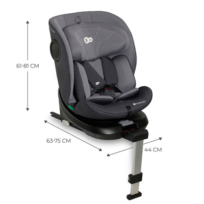 Kinderkraft I-360 Baby Car Seat, I-Size 40-150 cm, 0 to 36 kg, Gray