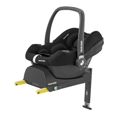 Maxi-Cosi CabrioFix i-Size Baby Car Seat, CabrioFix i-Size ISOFIX Base Bundle - Group 0+ Car Seat, Fits Most Maxi-Cosi Strollers, 0-12 Months, 40-75 cm + CabrioFix i-Size Base, Essential Black