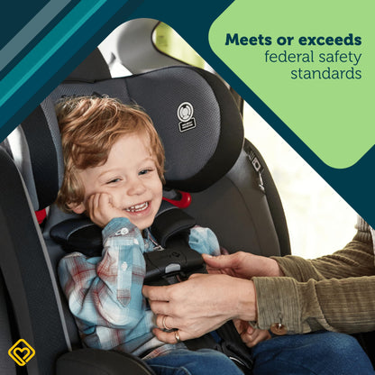 Safety 1st Everslim DLX All-in-One Convertible Car Seat, 4 Modes of use: Rear-Facing, Forward-Facing (22–65 lbs), Belt-Positioning Booster (40–100 lbs), Backless Booster (40–100 lbs), Dunes Edge