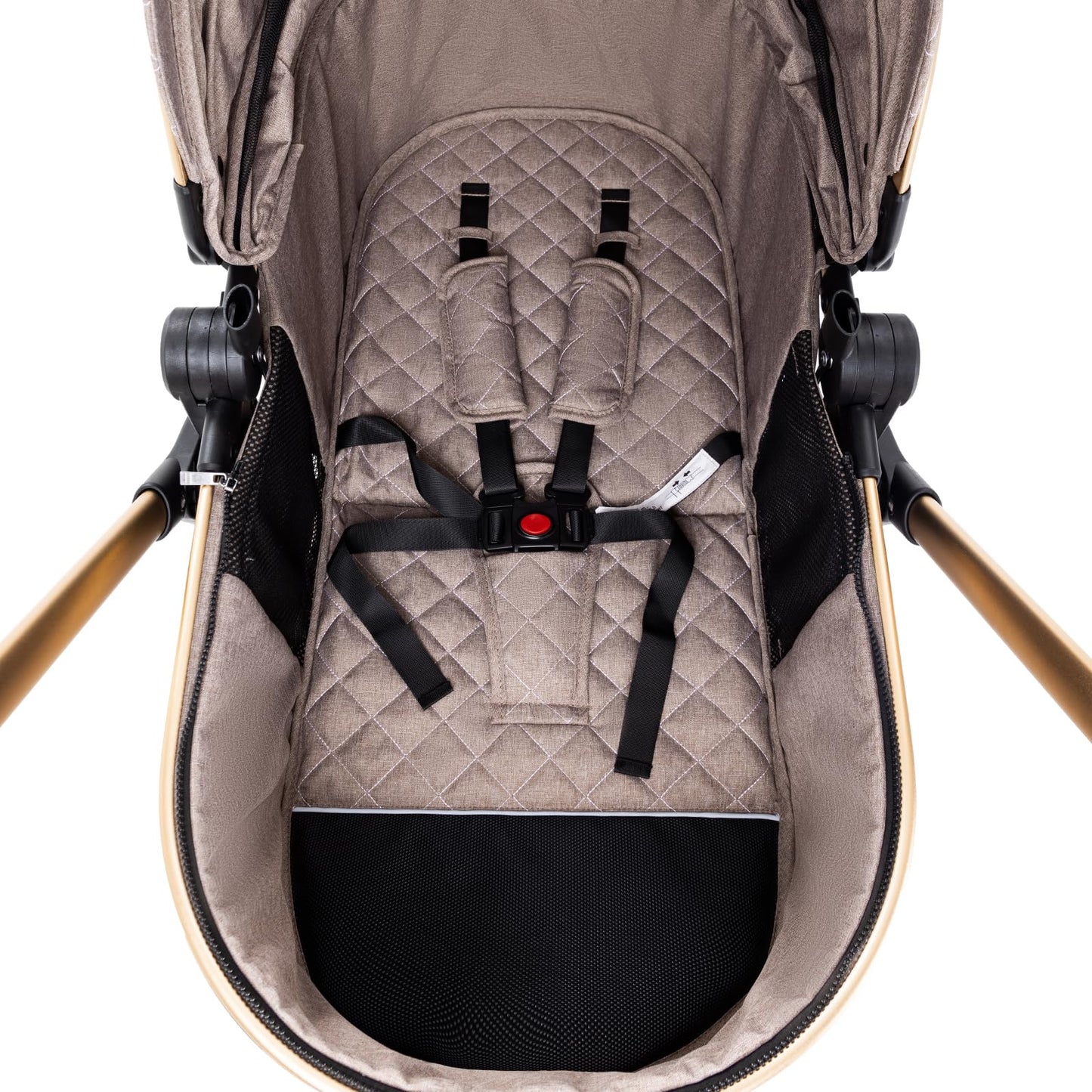 Shineey 3 in 1 Baby Stroller with Height Adjustable Handle,3 in 1 Prams Travel System, Lightweight Foldable Pushchair, Prams with Aluminum Frame for Portable Baby Carriage