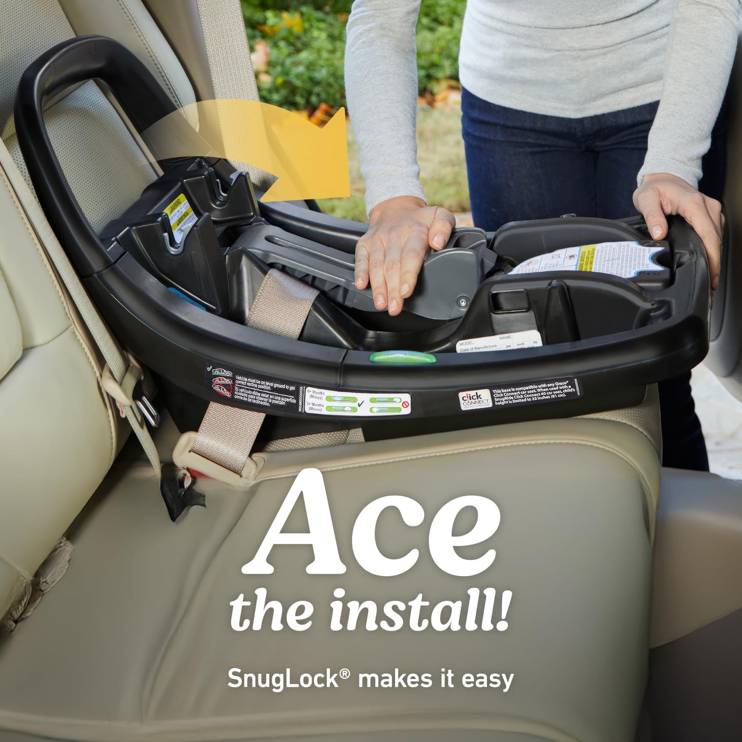 GRACO, SnugFit 35 DLX Infant Car Seat Baby Car Seat with Anti Rebound Bar, Spencer, 27.5x17.5x25.5 Inch (Pack of 1)