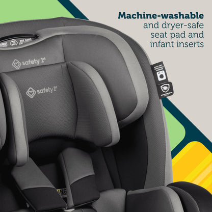 Safety 1st Everslim DLX All-in-One Convertible Car Seat, 4 Modes of use: Rear-Facing, Forward-Facing (22–65 lbs), Belt-Positioning Booster (40–100 lbs), Backless Booster (40–100 lbs), Dunes Edge