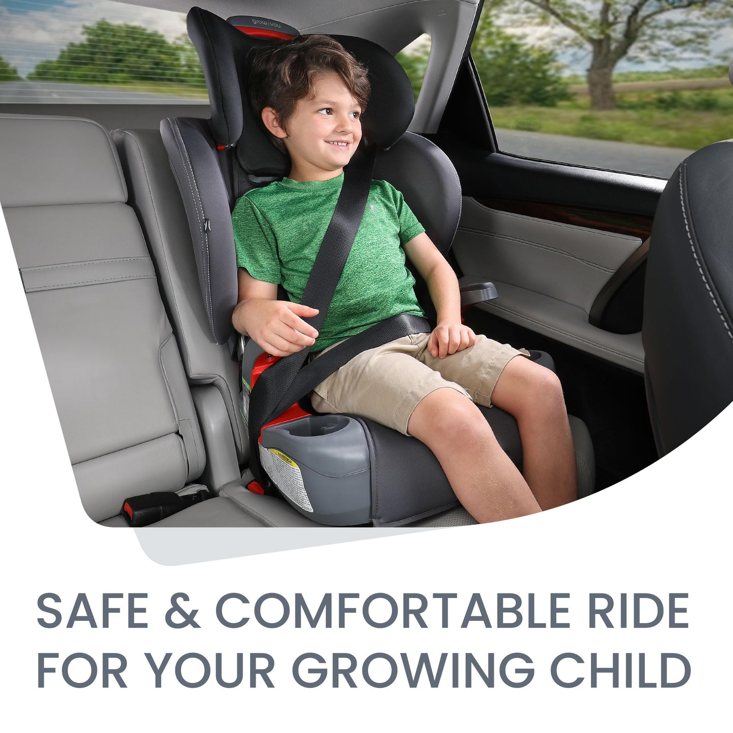 Britax Grow with You Harness-2-Booster Car Seat, 2-in-1 High Back Booster, Quick-Adjust 5-Point Harness, Mod Black