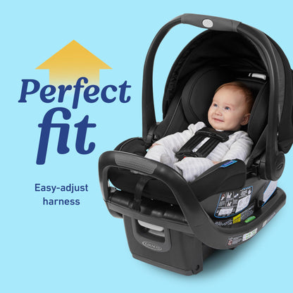 GRACO, SnugFit 35 DLX Infant Car Seat Baby Car Seat with Anti Rebound Bar, Spencer, 27.5x17.5x25.5 Inch (Pack of 1)